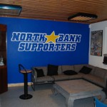 Northbanksloggan på väggen